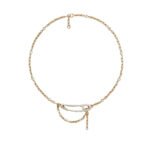 Hermes Chaine Dancre Punk Necklace Gold H217232B 00St