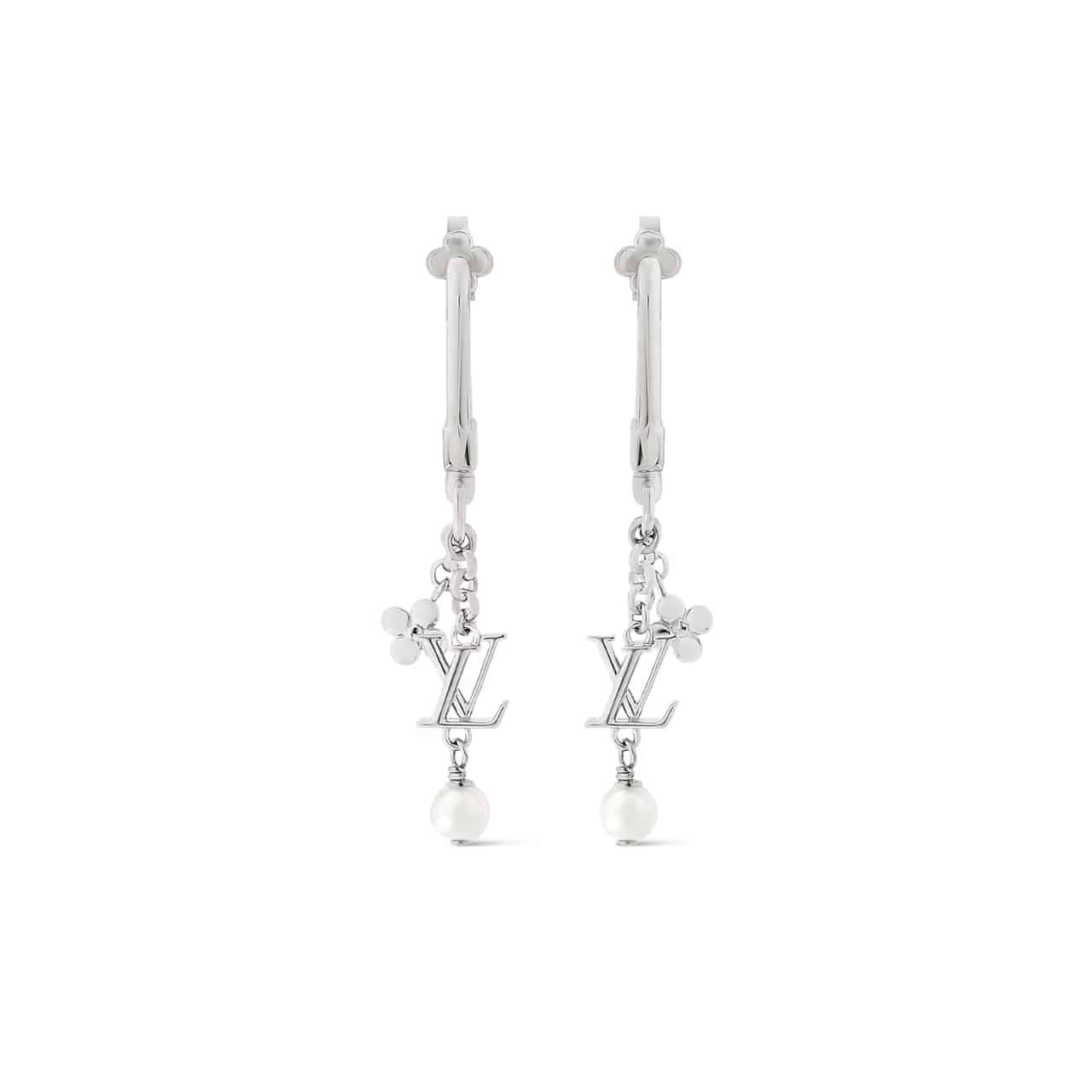 Thumbnail-19-9 Louis Vuitton Lv Iconic Hook Earrings Silver M02674 - Image 1