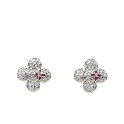 Louis Vuitton Vivienne Earrings In Silver