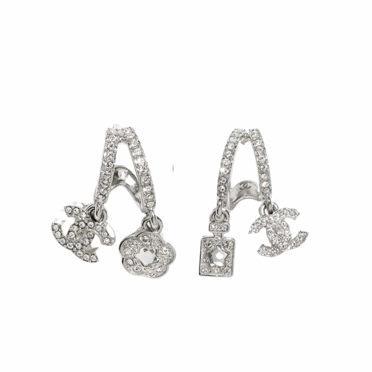 Thumbnail-2-7-4 Chanel Pendant Earrings Crystal Silver Abf199 B19948 Nafvp - Image 1
