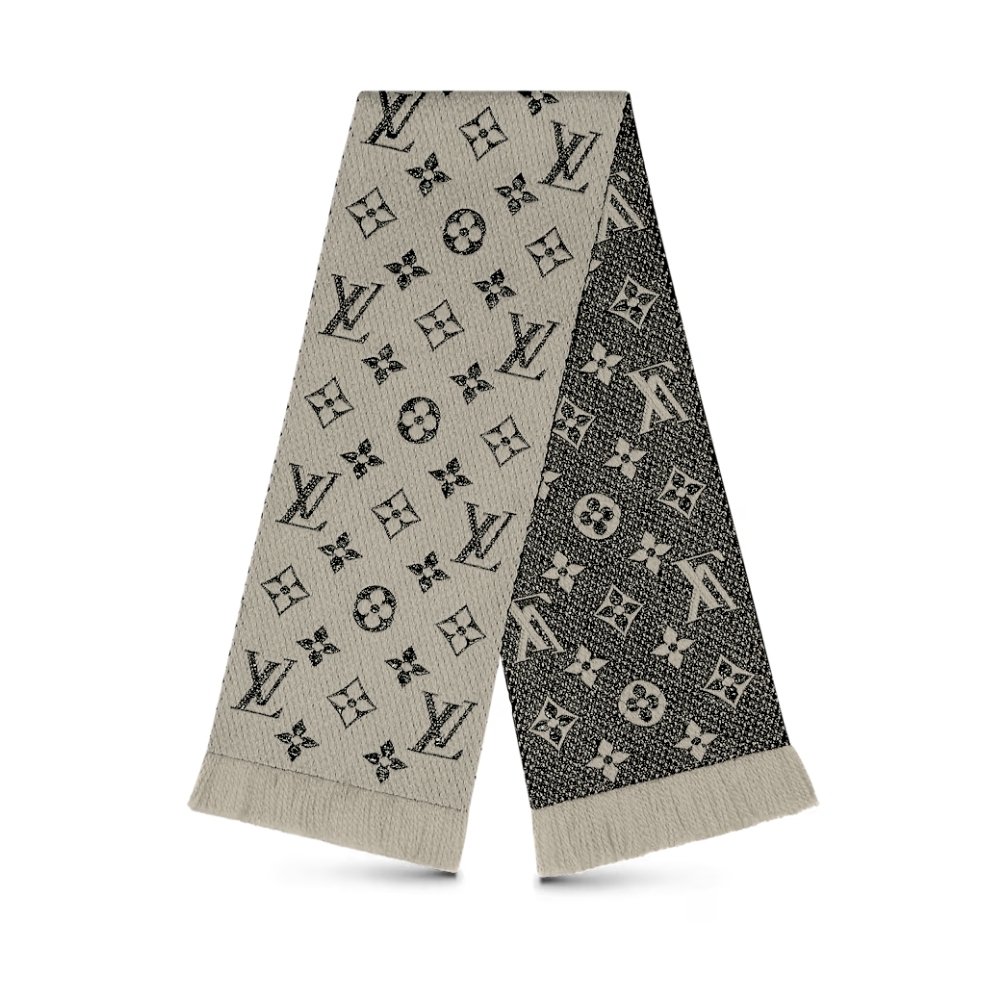 Thumbnail-20-6-1 Louis Vuitton Logomania Shine Scarf Beige 180Cm - Image 1