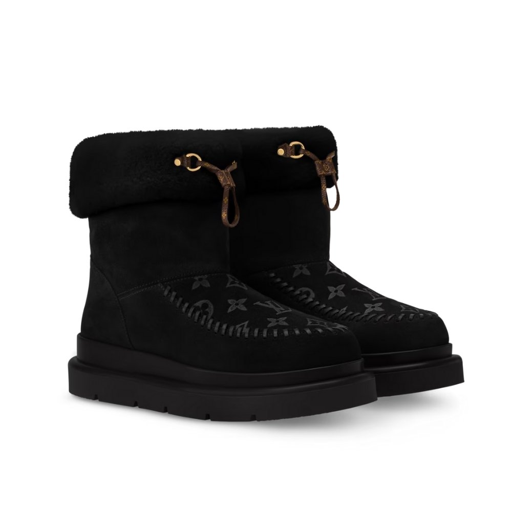 Thumbnail-26-1-2 Louis Vuitton Cortina Ankle Boot Black 1Aiuel - Image 1