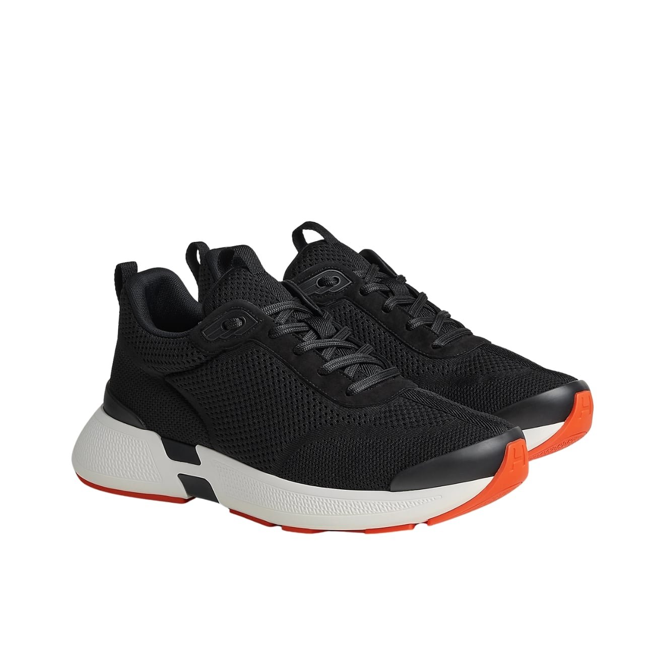 Thumbnail-26-12 Hermes Heros Sneaker Black Orange H232985Zh05410 - Image 1