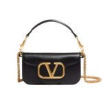 Valentino Locò Small Shoulder Bag In Calfskin Black 1W2B0K53Zxl0No