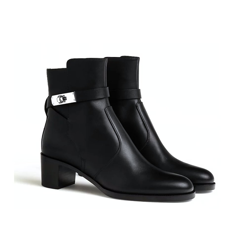 Thumbnail-3-1-6 Hermes Frenchie 50 Ankle Boot Black H232128Z 02340 - Image 1