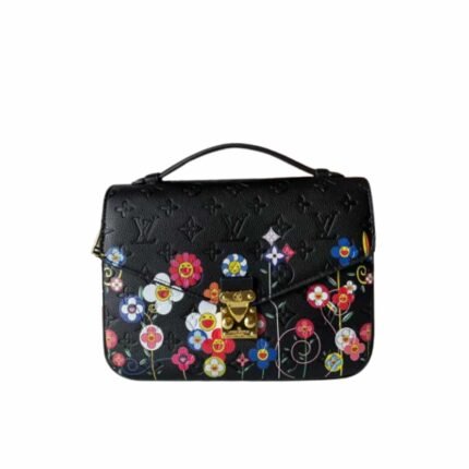 Louis Vuitton X Takashi Murakami Pochette Métis Bag Black 25Cm