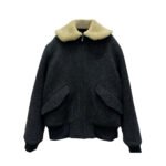 Miumiu Shetland Wool Blouson Jacket Anthracite Gray Ml1363 1799 F0308 S Ooo