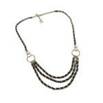 Chanel Cc Chain Faux Pearls Belt Gold Black