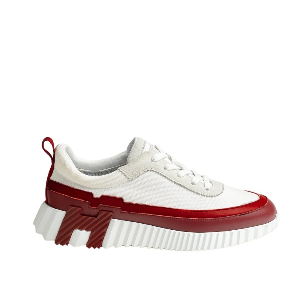 Thumbnail-4-1-8 Hermes Bouncing Sneaker Red And White H242087Z 91360 - Image 1