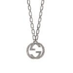 Gucci Arabesque Interlocking G Chain Necklace Sterling Silver