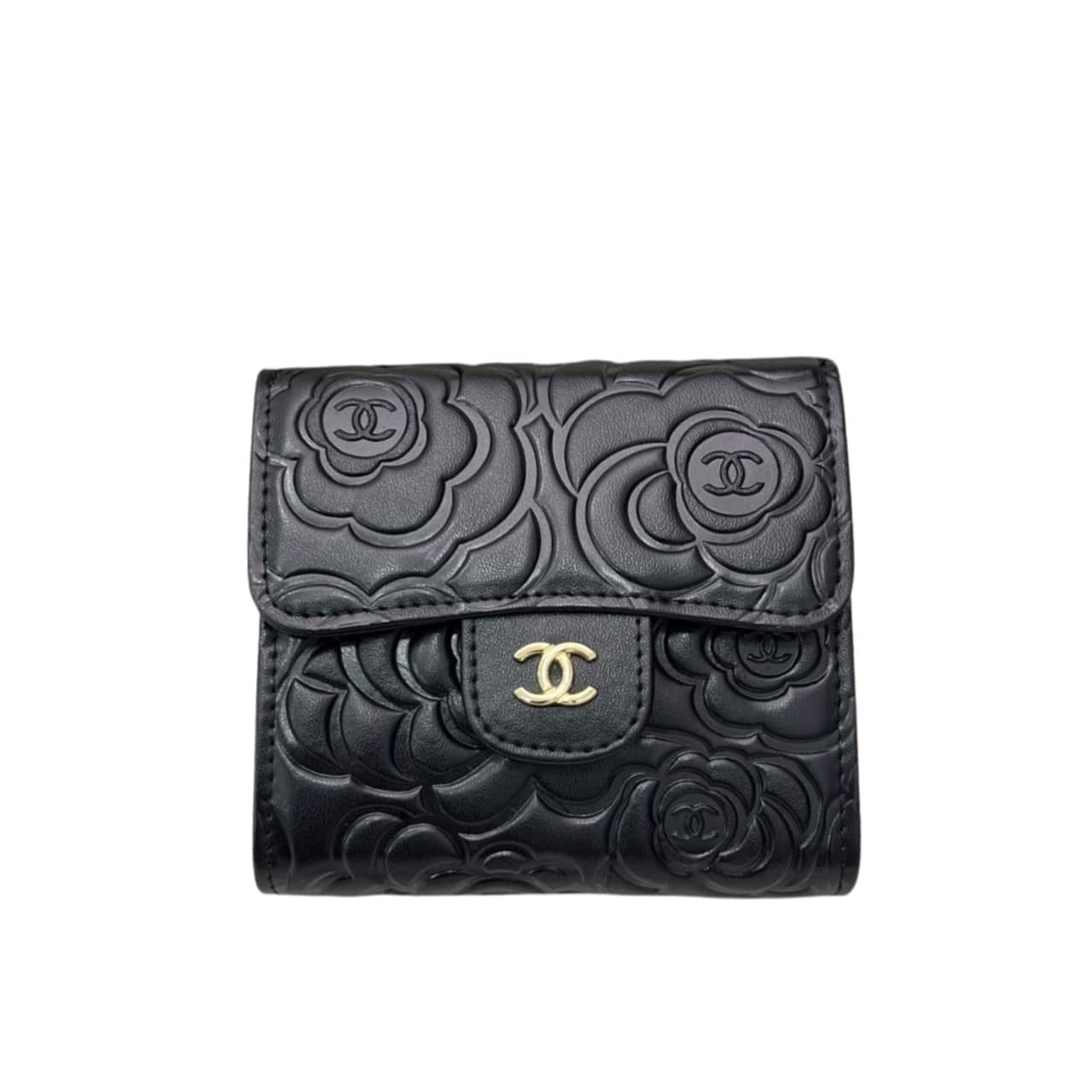 Thumbnail-44-2 Chanel Small Floral Wallet Black 11.5Cm - Image 1