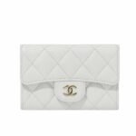Chanel Classic Card Holder Wallet White 10Cm Ap0214 B10583 10601