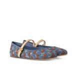 Louis Vuitton X Takashi Murakami Romy Flat Ballerina Monogram Cherry Denim 1Ahkov