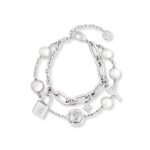 Louis Vuitton Lv Mix Chains Armband Silver M1380A