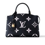 Louis Vuitton Grand Palais Bicolor Monogram Empreinte Black And Beige 34Cm