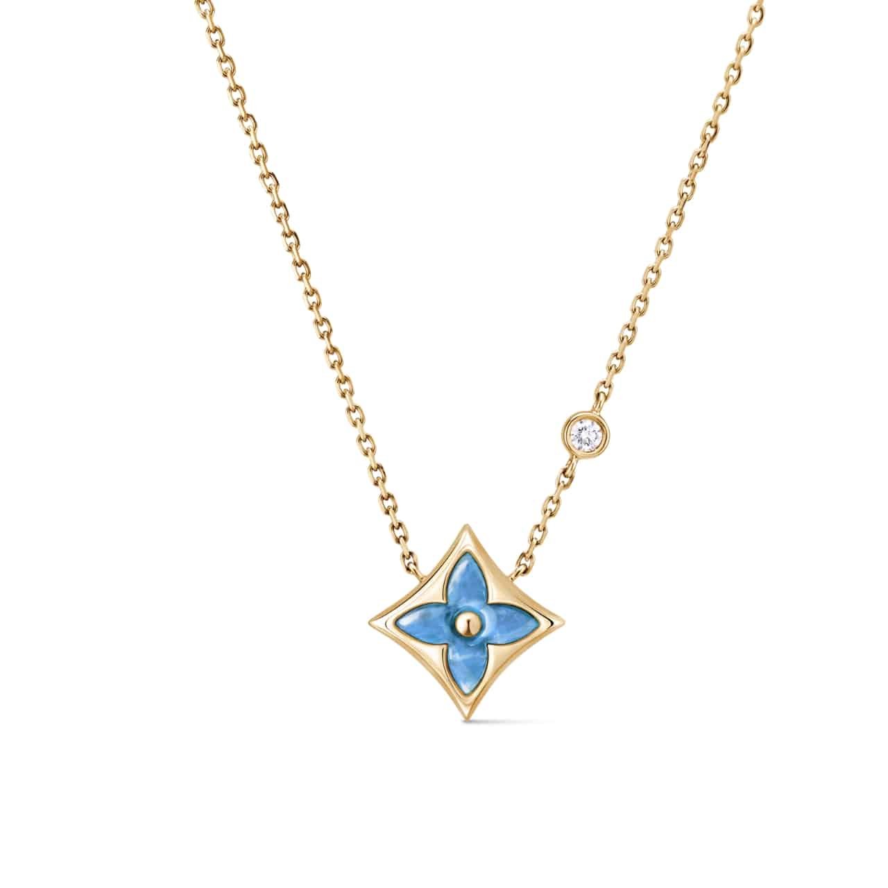 Thumbnail-57-1-1 Louis Vuitton Color Blossom Bb Star Pendant Necklace Yellow Gold Q03276 - Image 1