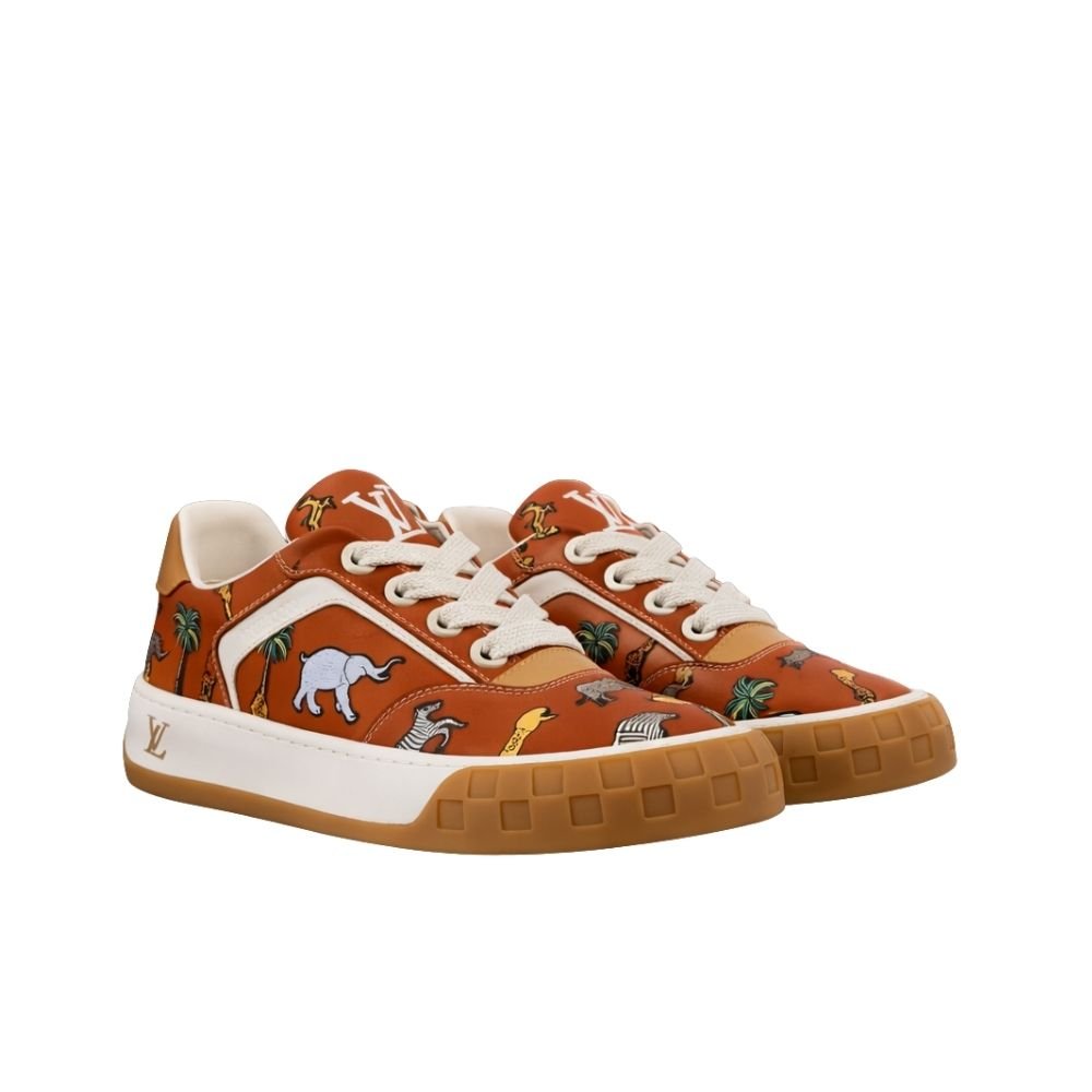 Thumbnail-6-5-4 Louis Vuitton LV x The Darjeeling Limited LV Tilted Sneaker Cognac Brown 1AJTKS - Image 1