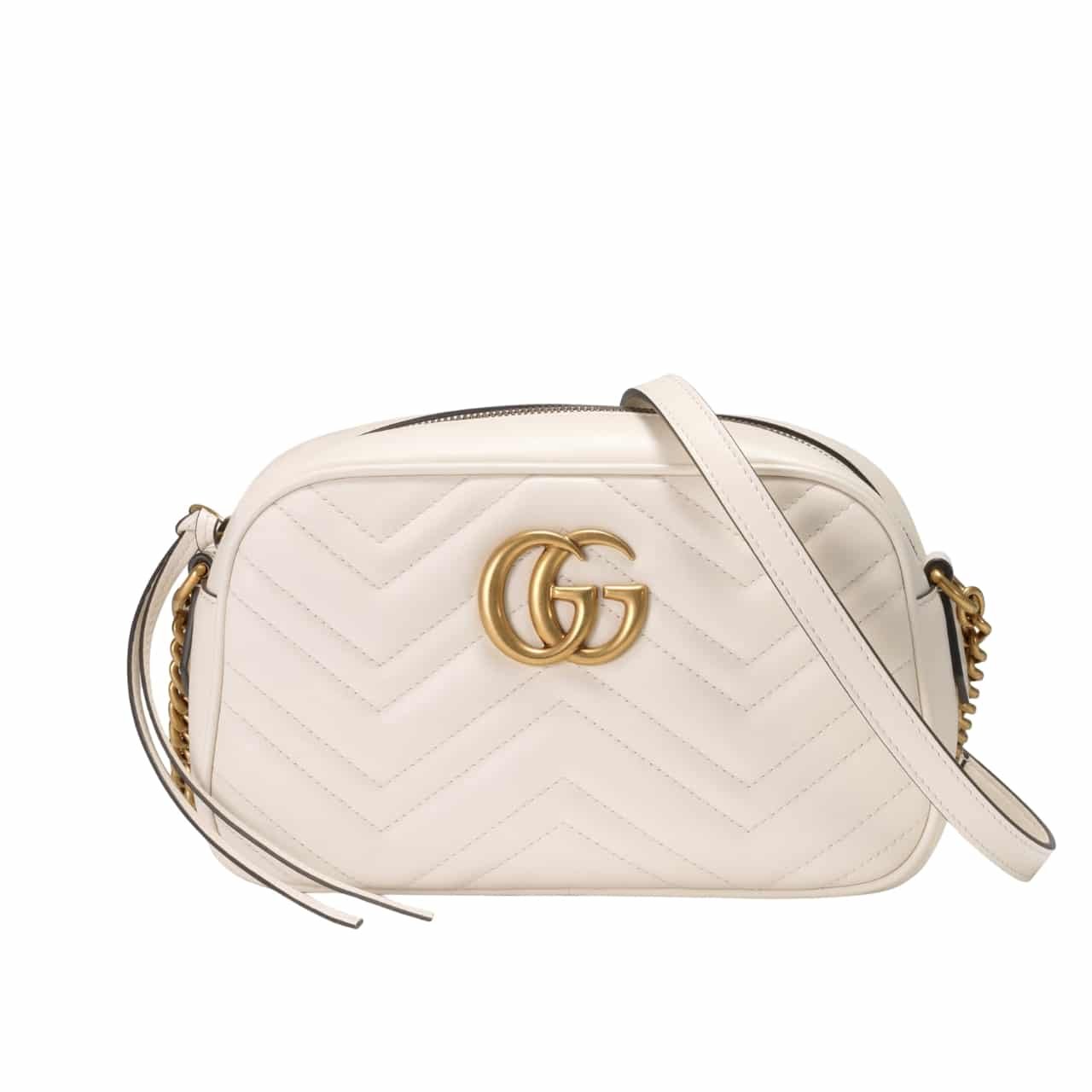 Thumbnail-69-1 Gucci Gg Marmont Small Camera Bag White 24Cm 447632 Dtd1T 9022 - Image 1