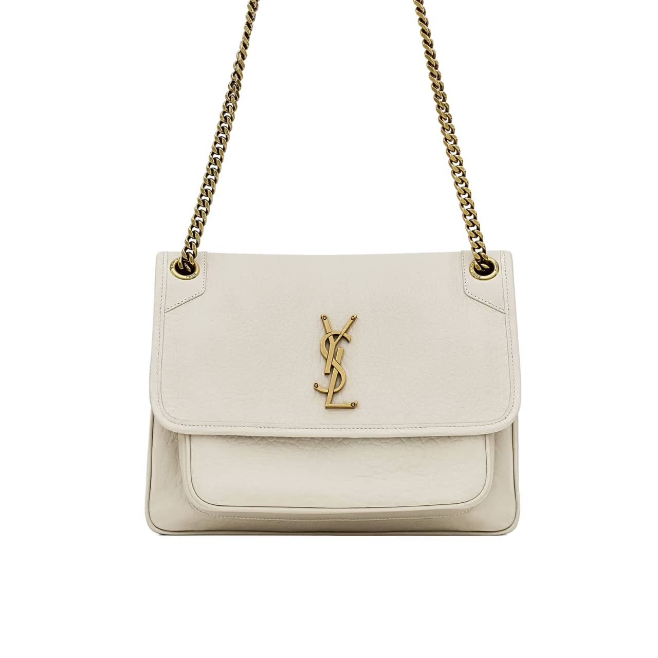 Thumbnail-7-1-8 Saint Laurent Niki Vintage Medium In Grained White 28Cm 633178Aacyt9207 - Image 1