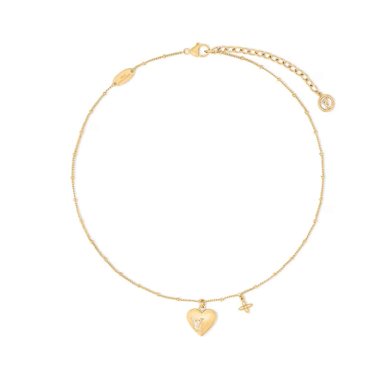 Thumbnail-7-3-3 Louis Vuitton Blooming Heart Necklace Gold M02310 - Image 1