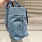 Chanel Paris Book Tote Two Way Shoulder Bag Denim Blue 35Cm - Image 3