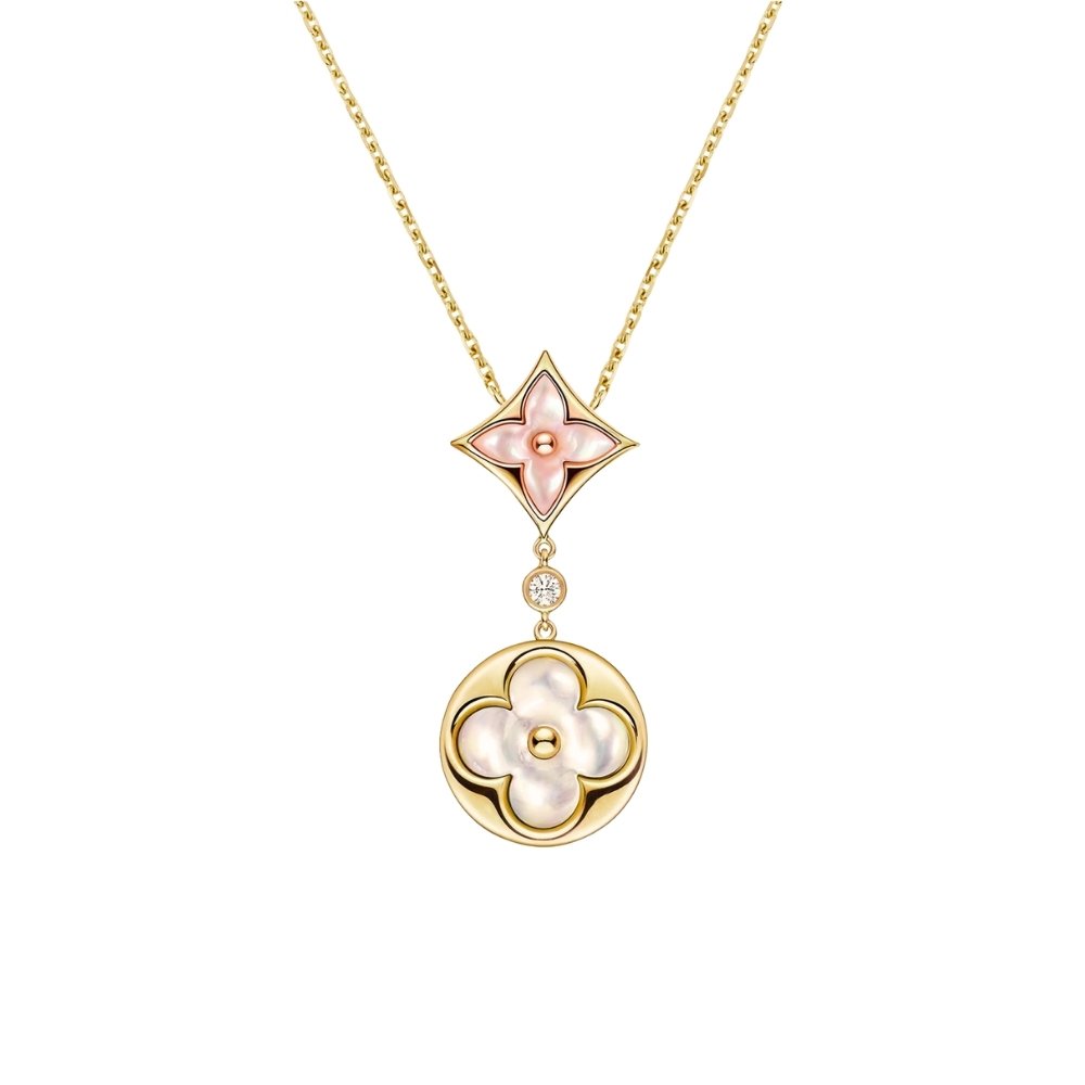 Thumbnail-74-1 Louis Vuitton Colour Blossom Necklace Gold Q94355 - Image 1