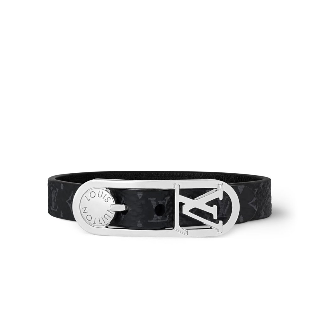 Thumbnail-8-14 Louis Vuitton Lv Duo Bracelet Eclipse Silver M8640E - Image 1