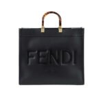 Fendi Sunshine Large Black Leather Shopper 41Cm 8Bh372Abvlf0Kur