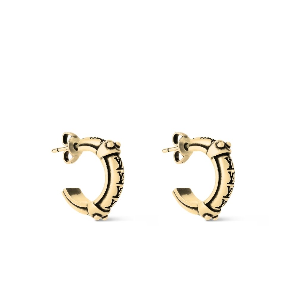 Thumbnail-9-1-6 Louis Vuitton Lv Lozine Hoop Earrings Gold - Image 1