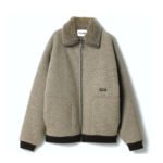 Miumiu Cotton Fleece Zipper Blouson Jacket Beige Ml1369 17I1 F0065 S Ooo
