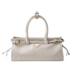 Prada Bonnie Medium Leather Handbag White 32Cm 1Ba426 2Cyr F0Pg7 V Moo
