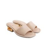 Fendi Baguette Heel Slides Beige 8R8412NBAF1KCU