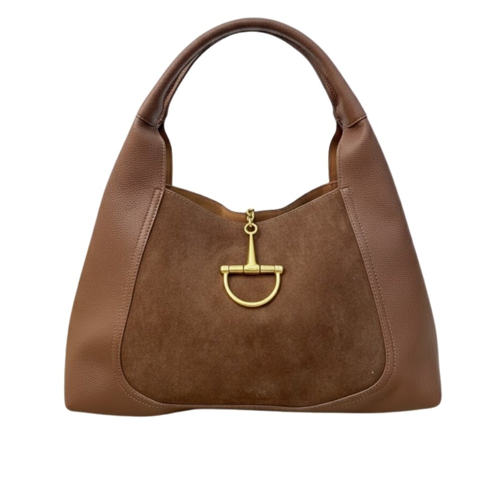 Thumbnails-Emlina-27-1 Gucci Softbit Maxi Suede Shoulder Bag Brown 42Cm - Image 1
