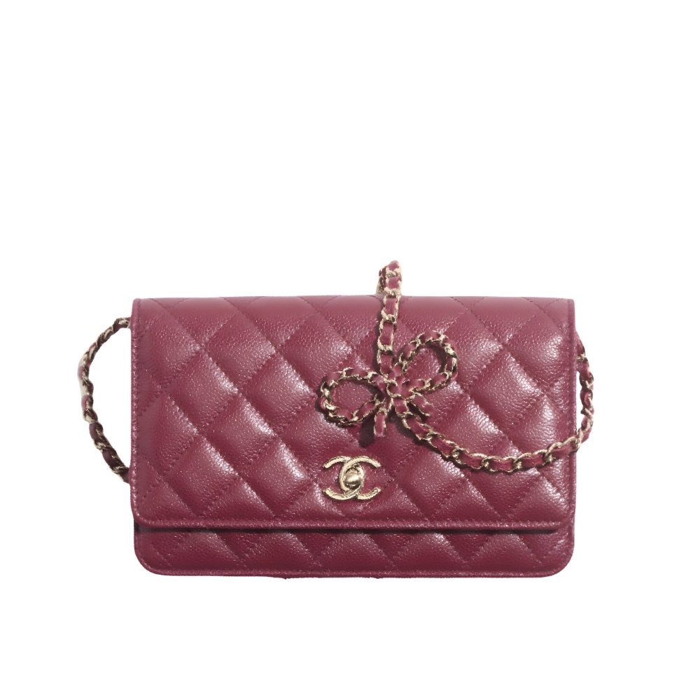 Thumbnails-Emlina-5-4 Chanel Wallet On Chain Gold Tone Metal Burgundy 19Cm AP3304 B10706 NN276 - Image 1