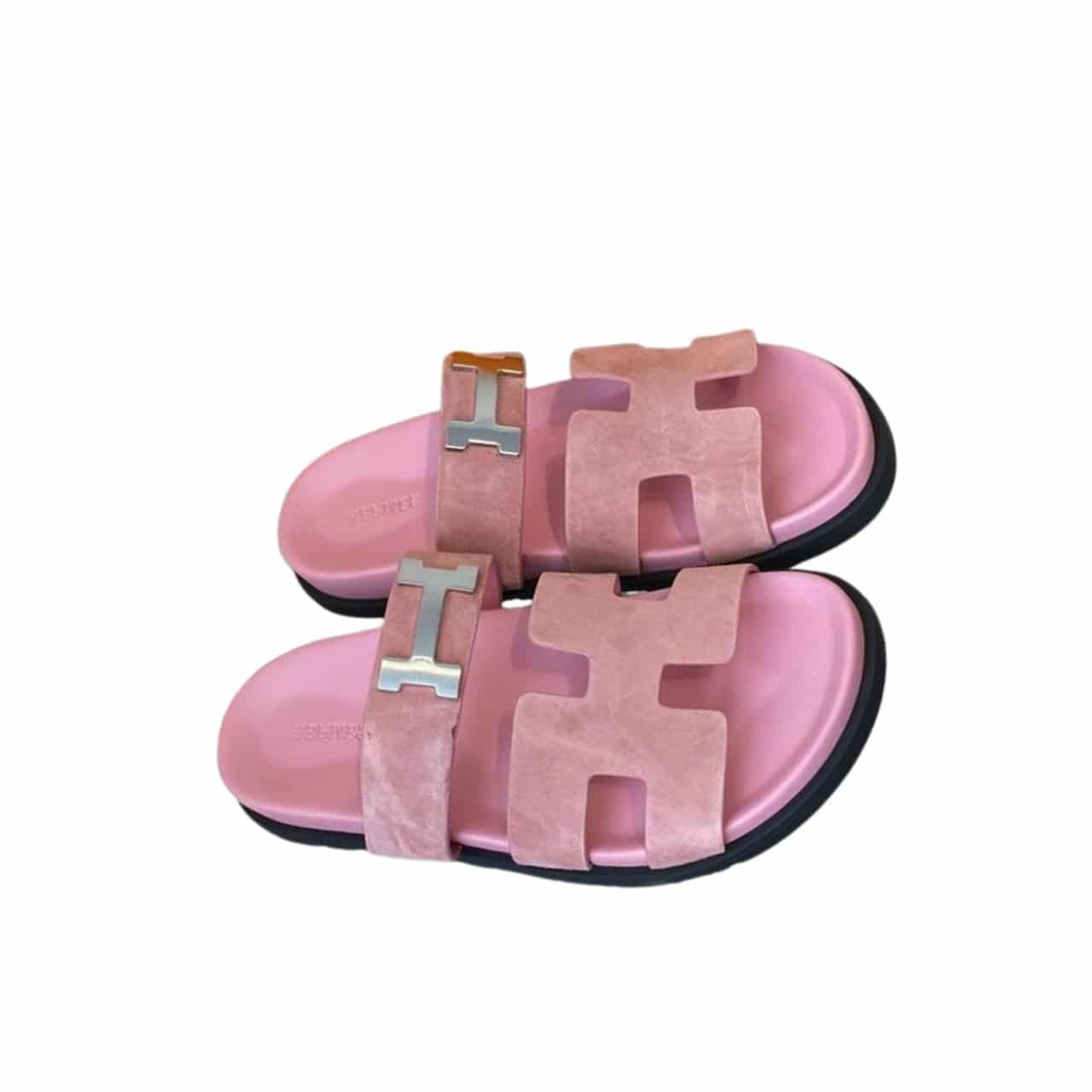 Untitled-1280-x-1280-px-5-2 Hermes Chypre Sandal H Logo Silver Hardware Pink - Image 1