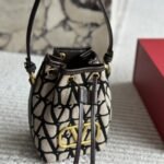 Valentino Mini Vlogo Signature Bucket Bag In Toile Iconographe Brown 22Cm 5W2P0Z44Vri 6Zn - Image 2
