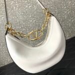 Valentino Garavani Small Vlogo Moon Hobo Bag In Grainy Calfskin With Chain White 29Cm 4W2B0N08Jdk 098 - Image 5
