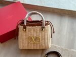 Valentino Garavani Wo Vlogo Small Wicker Basket Bag Beige 25Cm Xw2B0K41Ymp 43S - Image 10