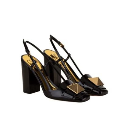 Valentino Garavani One Stud Patent Leather Slingback Pump Black Ws0Er2Laf No