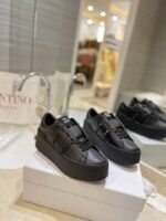 Valentino Garavani Flatform Rockstud Untitled Sneaker In Calfskin Black - Image 10