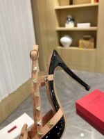 Valentino Rockstud Bow 100 Patent Slingback Pump Black Pink Ws0Ib8Tzen71 - Image 3
