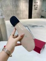 Valentino Garavani Vlogo Signature Slide Sandal Silver - Image 5