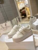 Valentino Garavani Flatform Rockstud Untitled Sneaker In Calfskin White 4W2S0Gg8Bhs 0Bo - Image 9