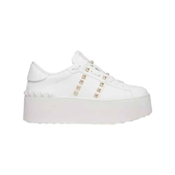 xr:d:DAFxAy22L_U:39,j:6293060443096671432,t:23101309 Valentino Garavani Flatform Rockstud Untitled Sneaker In Calfskin White 4W2S0Gg8Bhs 0Bo - Image 1