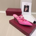 Valentino Garavani Rockstud Wispy Mule In Calfskin Magenta - Image 6