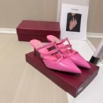 Valentino Garavani Rockstud Wispy Mule In Calfskin Magenta - Image 3