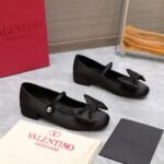 Valentino Garavani Bowjane Mary Jane Ballerina In Black 5W0S0Ki3Jiv 0No - Image 5