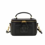 Valentino Mini Garavani Locò Handbag In Calfskin Black 22Cm