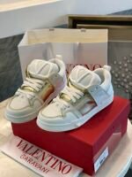 Valentino Garavani Open Skate Sneaker White And Gold - Image 9