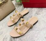 Valentino Flat Roman Stud Calfskin Slide Sandal 3W2S0Bu9Zwmgf9 - Image 4